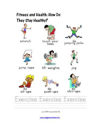 Type of Exercise Worksheet 的图像结果