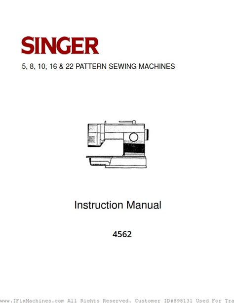 Singer Model 4562 Sewing Machine 的图像结果