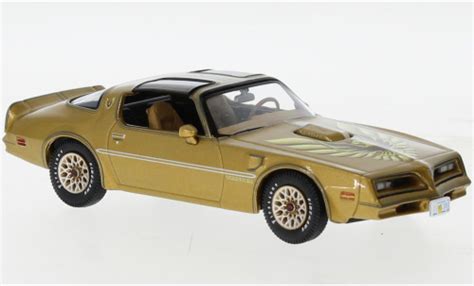 Diecast model cars Pontiac Firebird 1/43 IXO Trans Am metallise doré ...