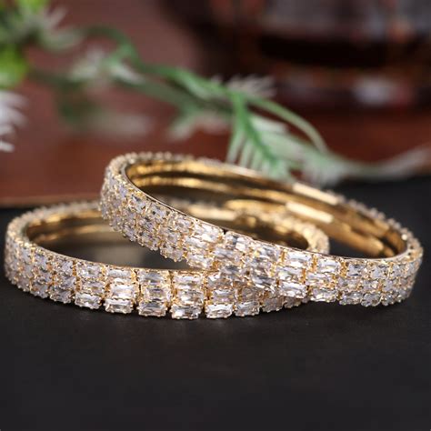 Antique Design Gold-Plated AD Stone Studded | Stylish American Diamond ...