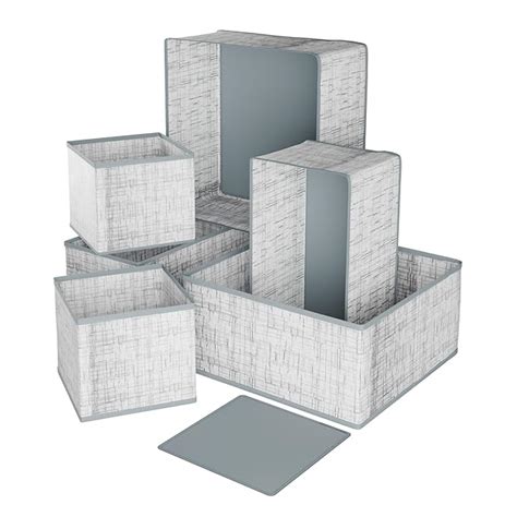 Kuber Industries Polyester 6 Piece Foldable Drawer Organizer | Wardrobe ...