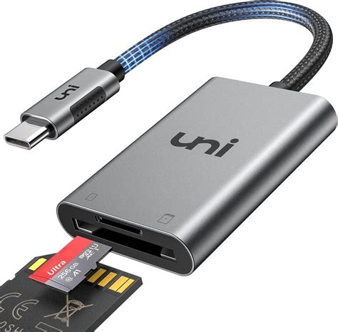 USB C to SD/MicroSD Card Reader, uni USB Type C[Thunderbolt 3] SD ...