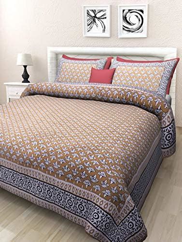 BedZone 100% Cotton Rajasthani Jaipuri Traditional King Size Double Bed ...