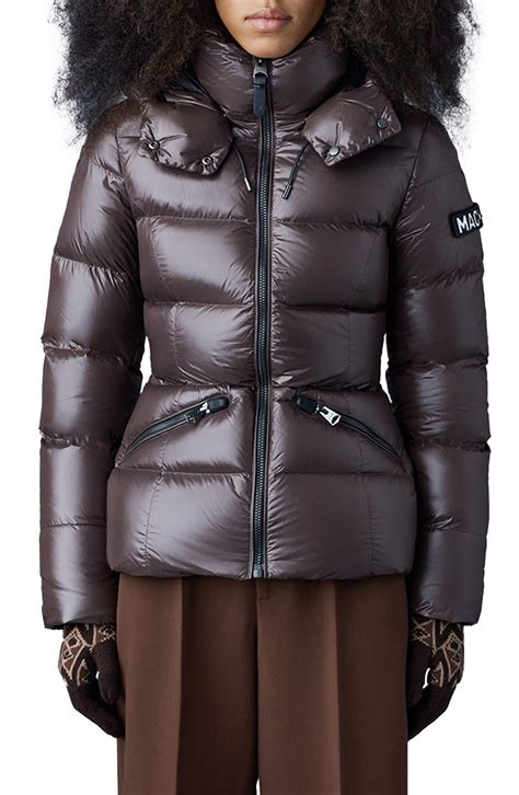 Mackage Madalyn Down Puffer Jacket in Black | Lyst