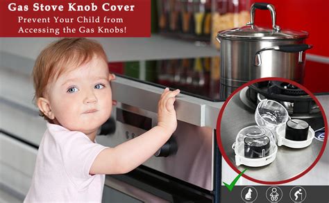 Buy Safe-O-Kid Transparent Stove Knob Guards, Multicolor (Pack of 2 ...
