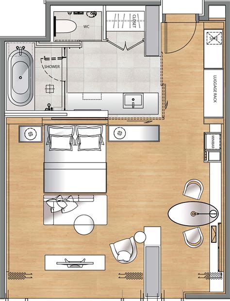 Hotel Room Floor Plan Design