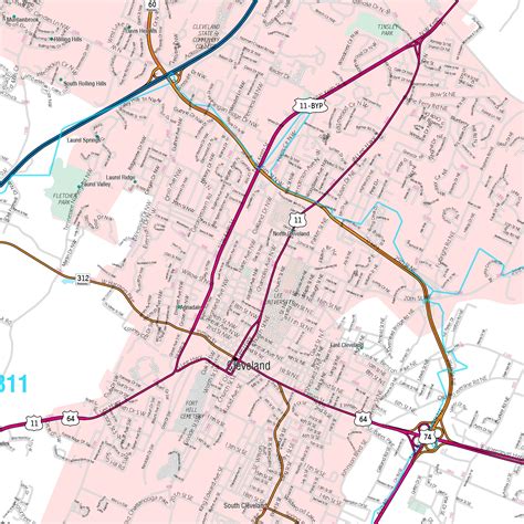 Full Map Of Cleveland Tennessee
