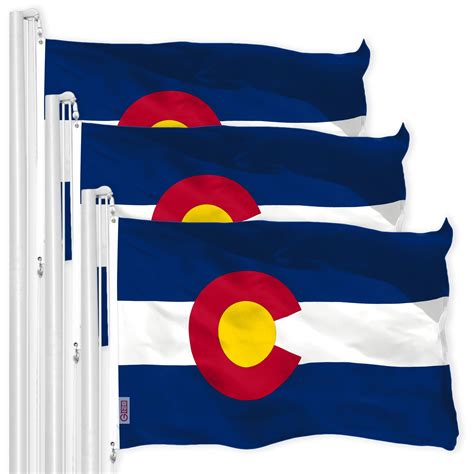 Colorado CO State Flag 3x5FT 3-Pack 150D Printed Polyester By G128 ...
