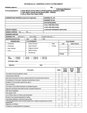 Fillable Online Interlocal certification cover sheet - Palm Beach ...