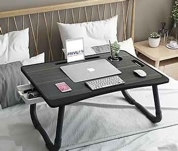 LAXMI Multipurpose Foldable Laptop Table with Cup Holder | Mac Holder ...