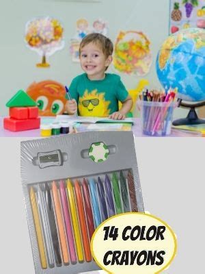 PADMA Rolling Sticks Crayons Color Set 12 Long Roller Kit For Kid With ...