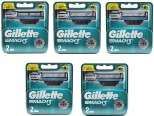 Gillette New pack Mach 3 Manual Shaving Razor Blades- 2X5=10 - Price in ...