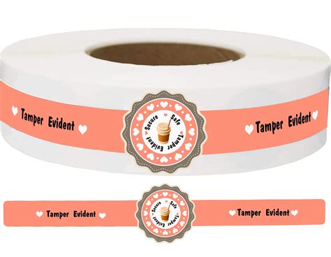 Buy Safe Secure Tamper Evident Seals Stickers 1x9 inch Christmas Pink ...