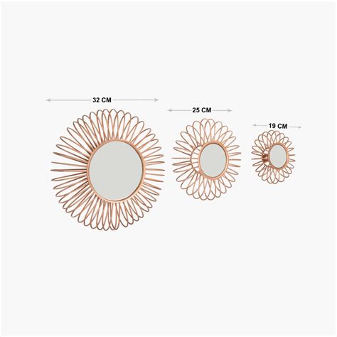 Buy Photomontage Round Wall Decor Mirrors- Set Of 3 Pcs. from Home ...