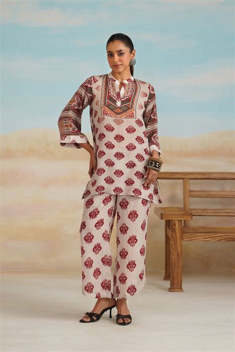 Arsha Printed Crepe Matching Set | Neetika Chopra