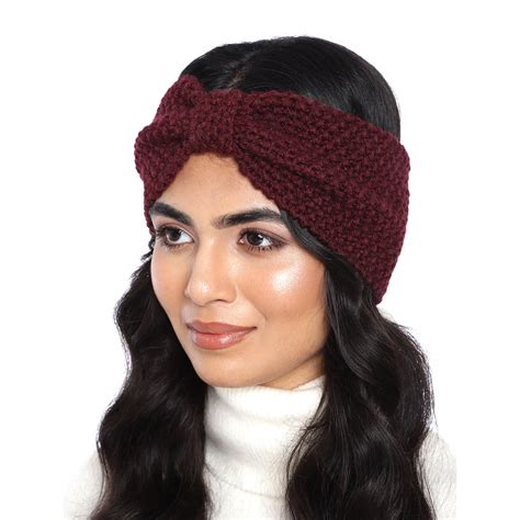 Bow Headband - Wine 1025 – Magic Needles