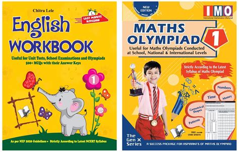 Buy English Workbook Class 1 & International Maths Olympiad - Class 1 ...