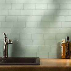 Glass Peel And Stick Backsplash by Aspect Backsplash 3 Quot X6 Quot Glass Tile In Morning Dew Peel Glass Peel And Stick Backsplash
