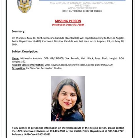 Additional Indian Student Gone Missing in US, Local Police Seeks Help