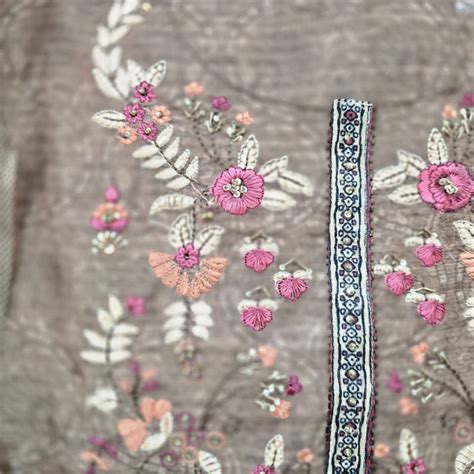 Amazing Chocolate brown self printed maheshwari - Elegant embroidery ...
