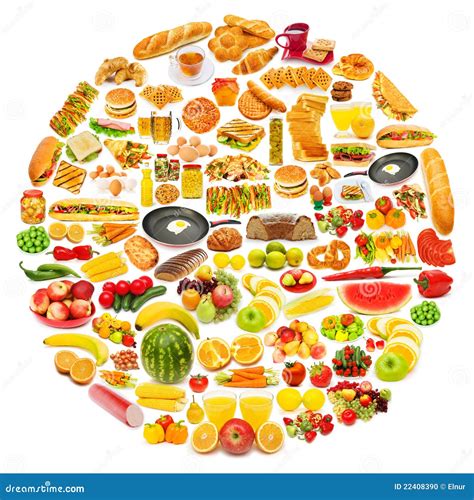 Circle with lots of food stock photo. Image of carrot - 22408390