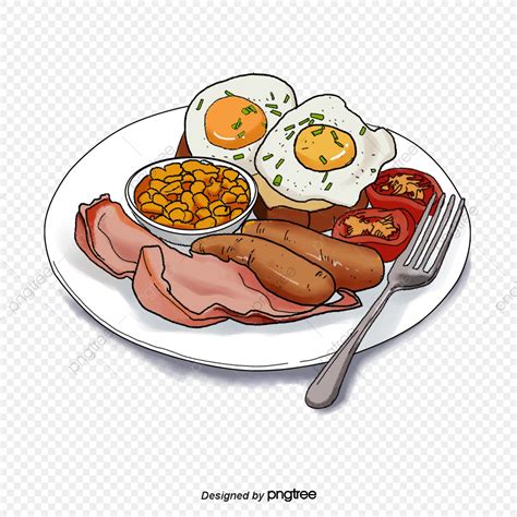 Breakfast clipart full breakfast, Breakfast full breakfast Transparent ...