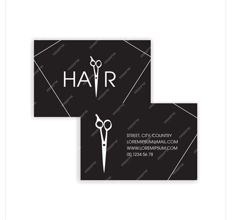 Hair Salon Business Card Design 的图像结果