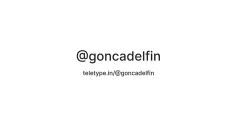 @goncadelfin — Teletype