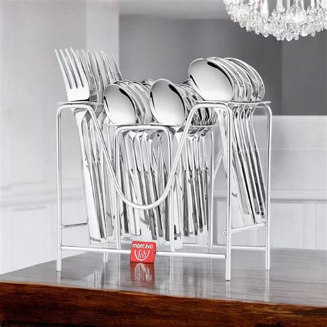 Lisbon Stainless Steel Cutlery Set 24 Pcs with Stand | Mo