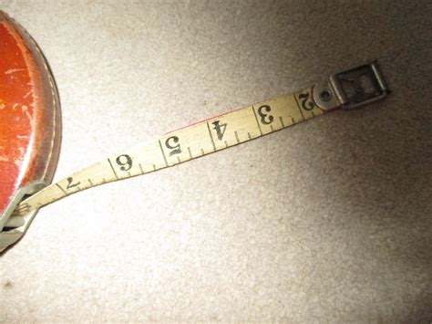 Vintage Leather Rabone Chesterman LTD 100 ft Measuring Tape In V.Good ...