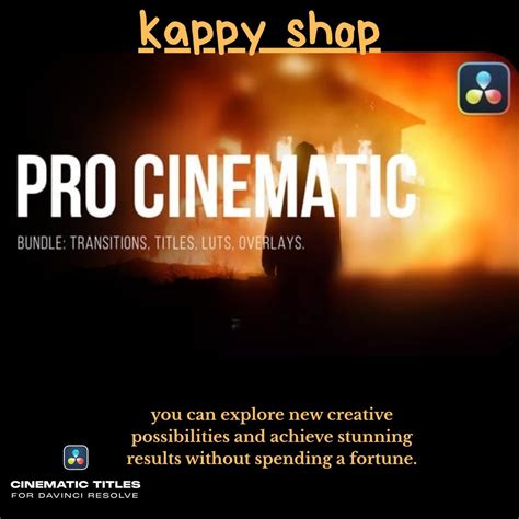 Davinci Resolve Cinematic Bundle: Transitions, Titles, Luts & Overlays ...