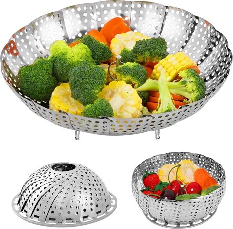 PANCA Stainless Steel Vegetable Fruit Steamer Punching Food Drain Bowl ...