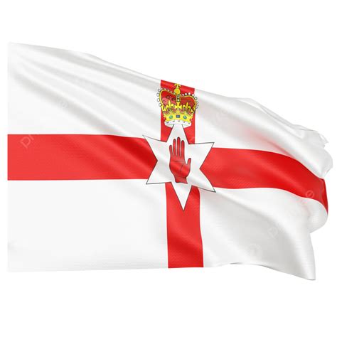 Northern Ireland Flag Waving, Northern Ireland Flag With Pole, Northern ...