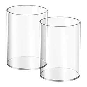 2 Pieces Clear Acrylic Pen Holder Round Acrylic Pencil Cup Clear Makeup ...