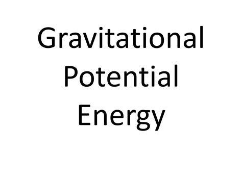 Gravitational Potential Energy 的图像结果