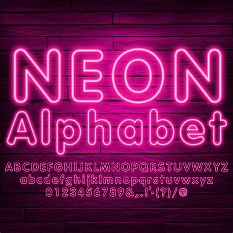 Neon Glow Effect Letters, Pink Neon Letters, PNG Clip Art Letters, Transparent Background, Neon ...