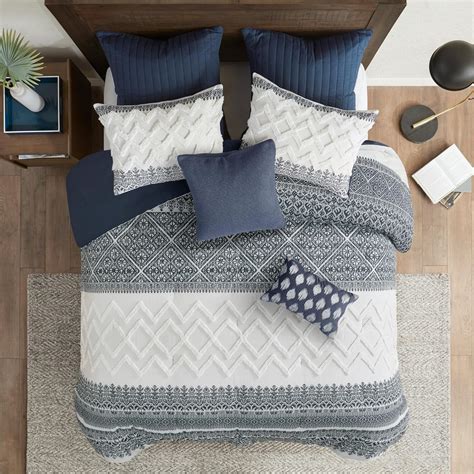Amazon.com: INK+IVY King Comforter Set, Chic Chevron Chenille Tufting ...