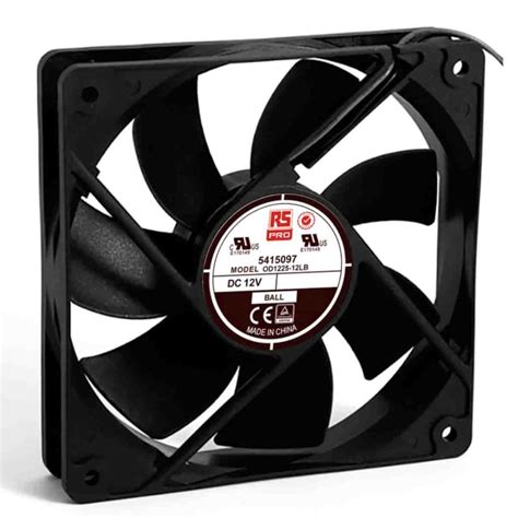 RS PRO | RS PRO Axial Fan, 12 V dc, DC Operation, 122.3m³/h, 3W, 240mA ...
