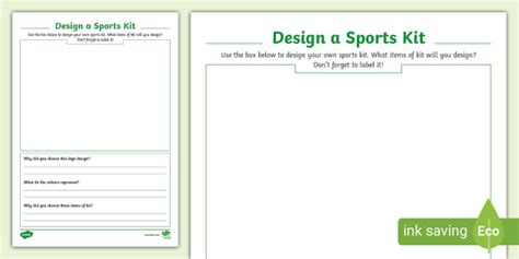 Design a Sports Kit Activity (teacher made) - Twinkl