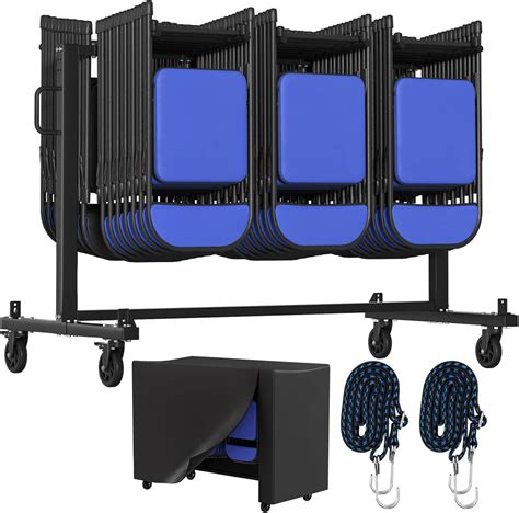 Folding Chair Rack-Folding Chair Cart with Wheels 42 Folding Chairs ...