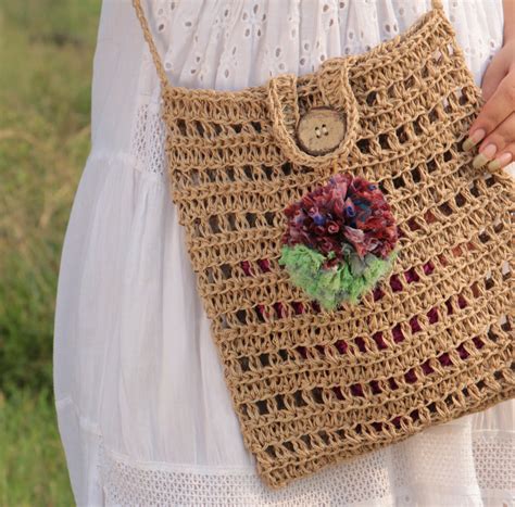 Jute Crochet Jaali Shoulder Bag – Itihasikala