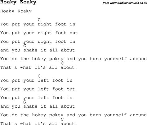 Hokey Pokey Guitar Chords