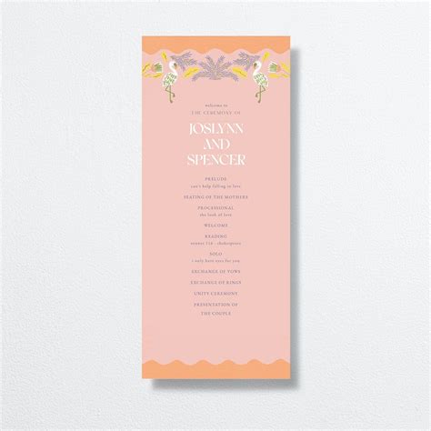 Image result for Tropical Wedding Programs