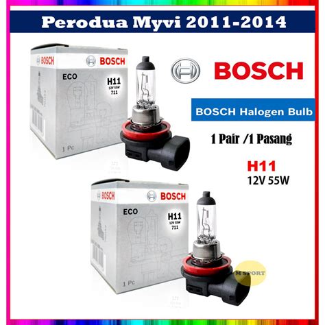 Bosch Headlamp HeadLight H11 Light Bulbs for Perodua for Perodua Myvi ...