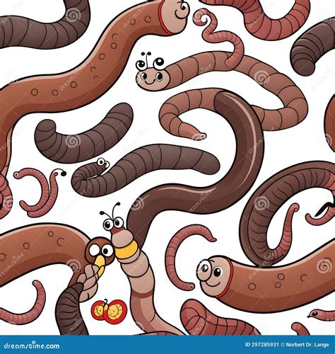 Earthworm in Garden, AI-generatet Stock Illustration - Illustration of ...