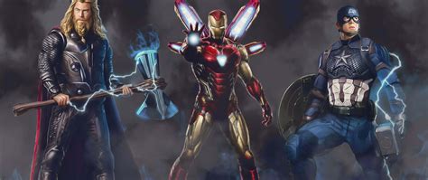 Download 2560 X 1080 Marvel Avengers Top Super Heroes Wallpaper ...