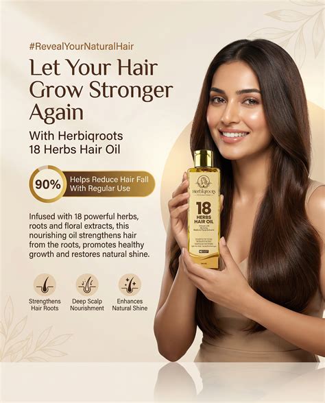 Herbal Hair Oil for Hair Growth | 18 Herbs Ayurvedic Oil – HerbiqRoots ...