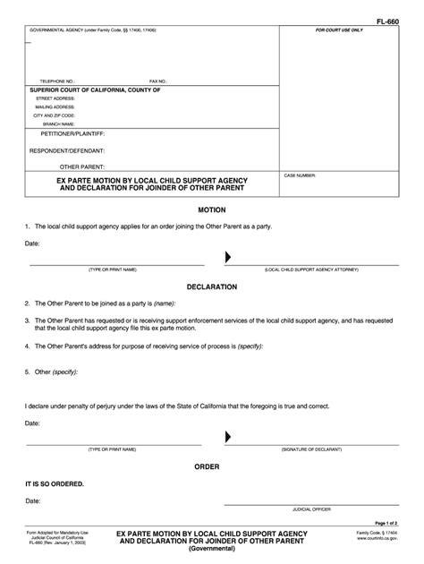 Parte Support Declaration - Fill Online, Printable, Fillable, Blank ...