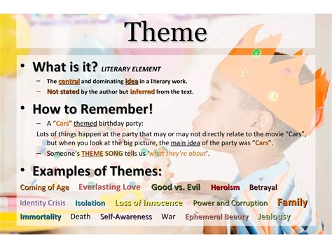 Theme Stated Examples