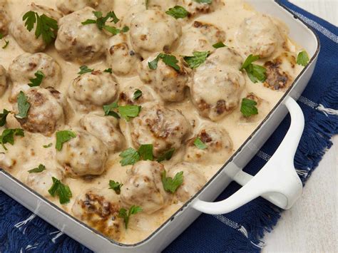 Swedish Meatballs Recipe with Brown Sour Cream Gravy